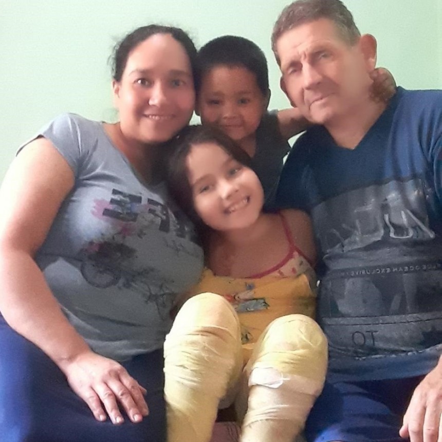 Dalma Pachame ya disfruta de su familia, se está recuperando favorablemente en su casa