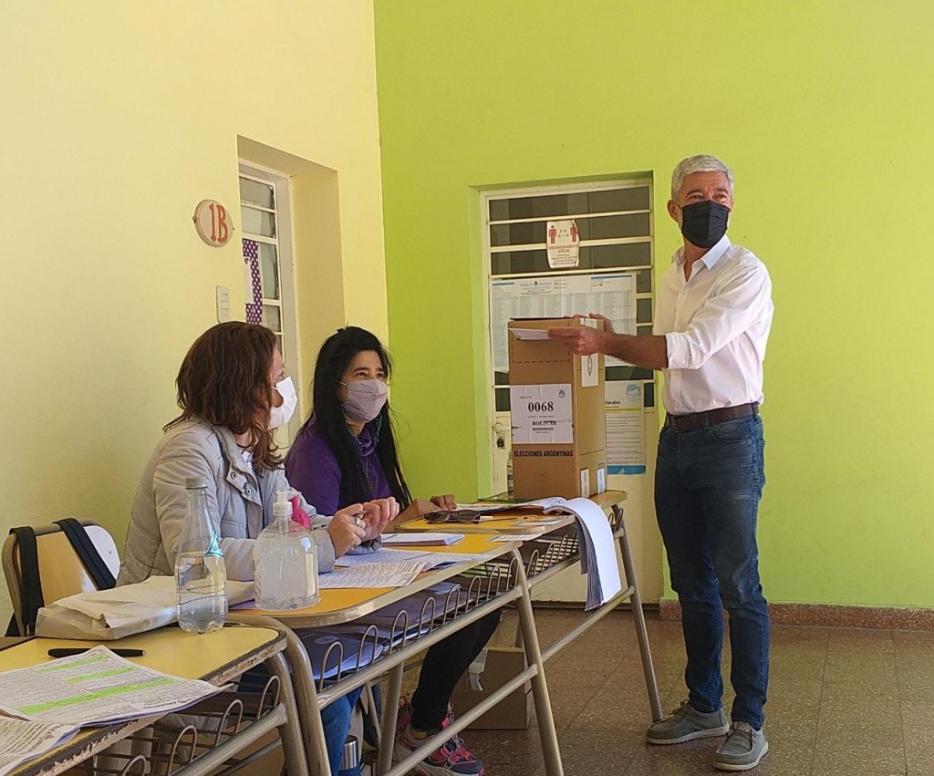 Pablo Soria votó junto a su familia