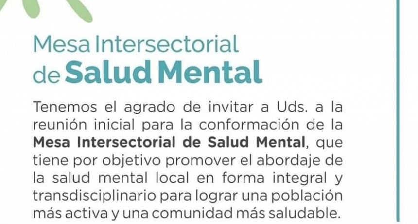 Se conformará la primera mesa intersectorial de Salud Mental
