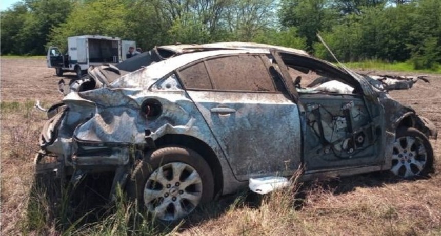 Murió un vecino de Trenque Lauquen en un vuelco en la ruta 33 hoy a la mañana
