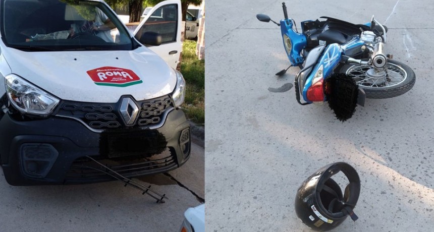 Un joven motociclista hospitalizado tras un impacto en Barrio Villa Diamante