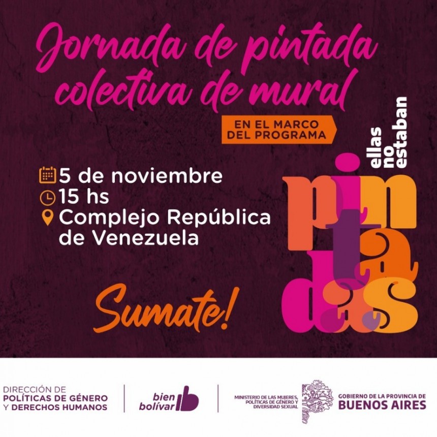 “Ellas no Estaban Pintadas”: comienzan a pintar el mural que homenajea a bolivarenses destacadas del deporte