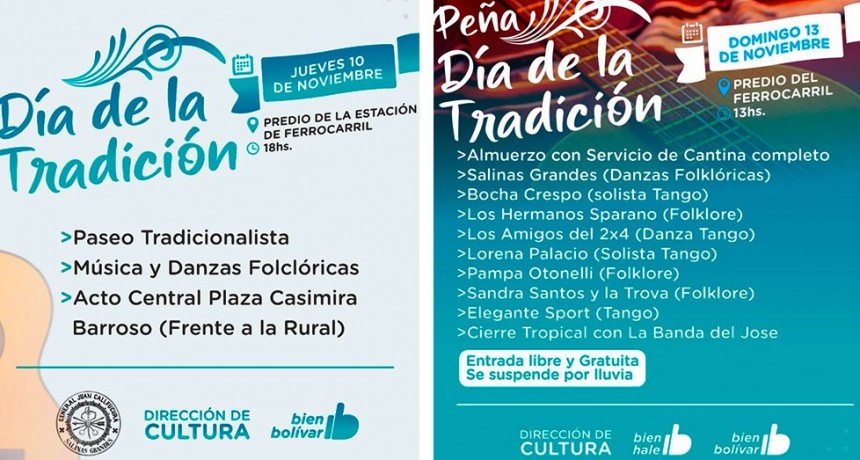 El Municipio celebra el Día de la Tradición en Bolívar y en Hale