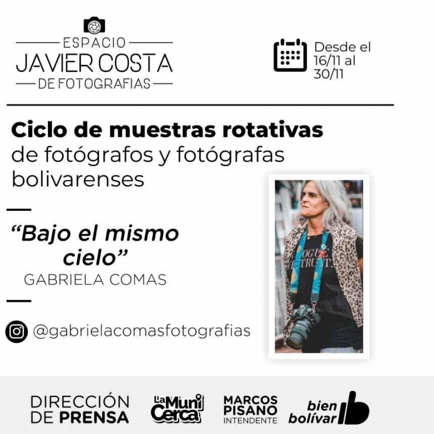 La Fotógrafa Gabriela Comas expone “Bajo el Mismo Cielo” en el espacio Javier Costa