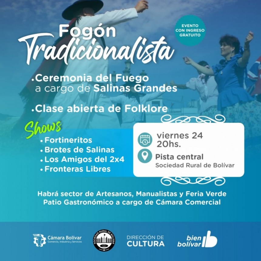 La Dirección de Cultura invita al Fogón Tradicionalista en la Expo Comercial 2023