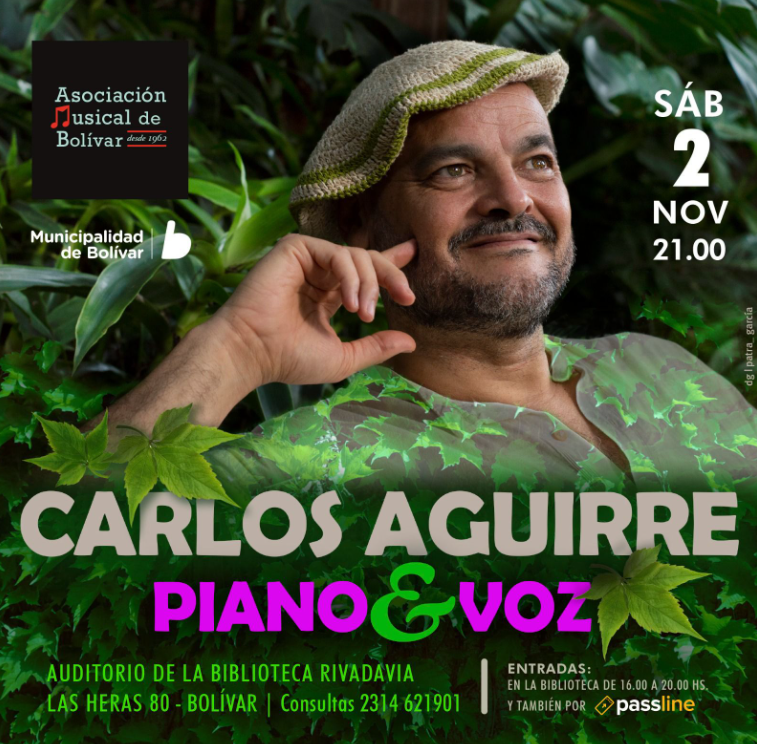 La Asociación Musical Bolívar presenta este sábado en la Biblioteca Popular Bernardino Rivadavia, Carlos Aguirre 