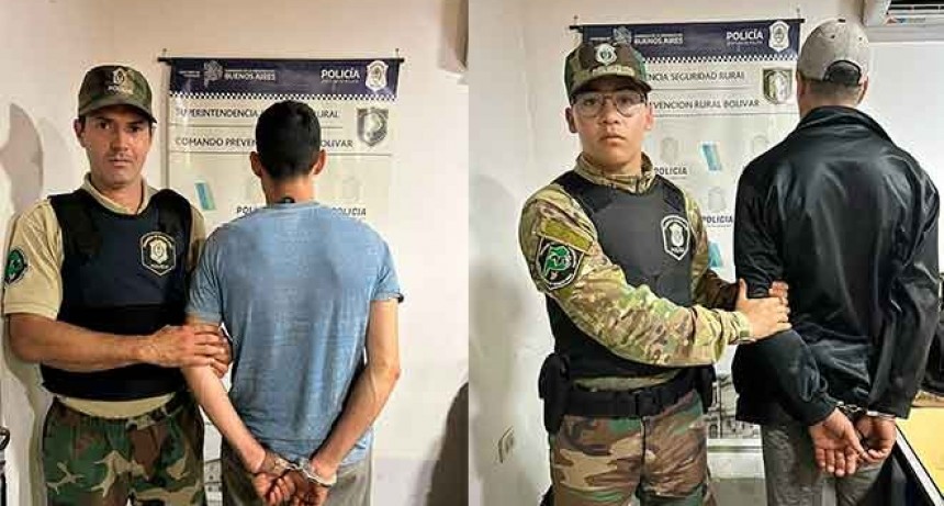 Informe Oficial Comando de Prevención Rural: Fueron aprehendidos dos masculinos quienes transitaban con tres animales vacunos en el interior de su auto