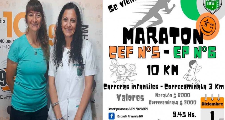 “Será una maratón de 10 kilómetros, una correcaminata de 3 kilómetros y a su vez vamos a sumar una carrera infantil”