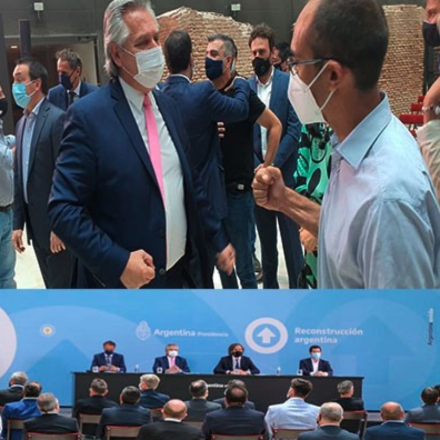 Pisano participó del acto de anuncios en Casa Rosada