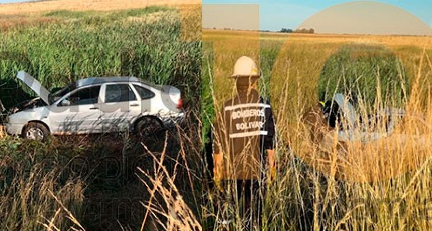 Despiste y vuelco en Ruta 65