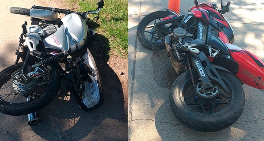 Dos motos impactaron en el acceso Cacique Coliqueo