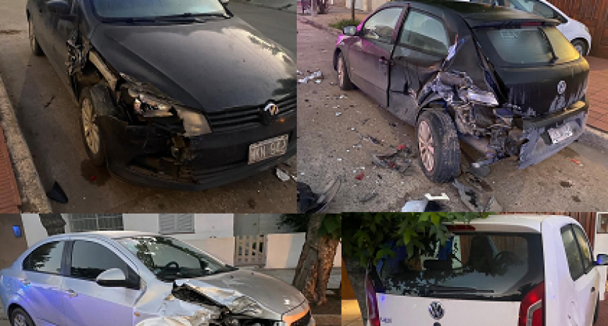 Chocó dos vehículos estacionados dejando como saldo importantes daños materiales; No hubo heridos