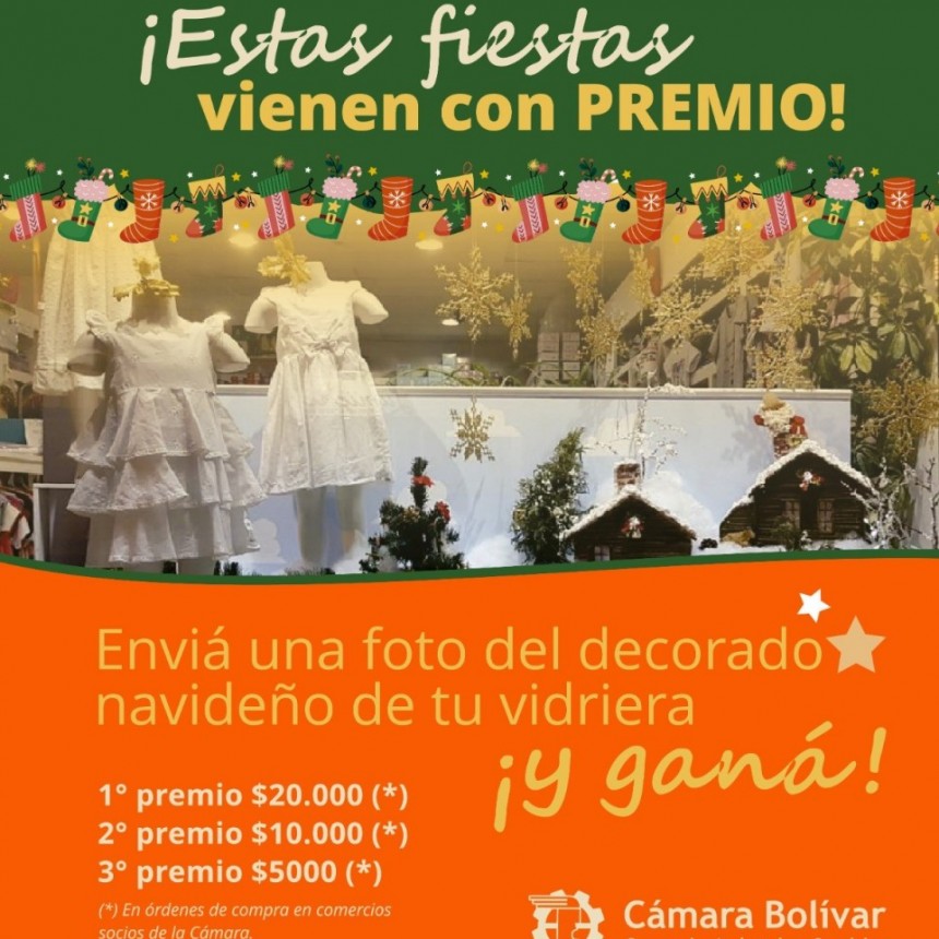 Decorá tu vidriera y ganá!  el nuevo concurso que propone la cámara 