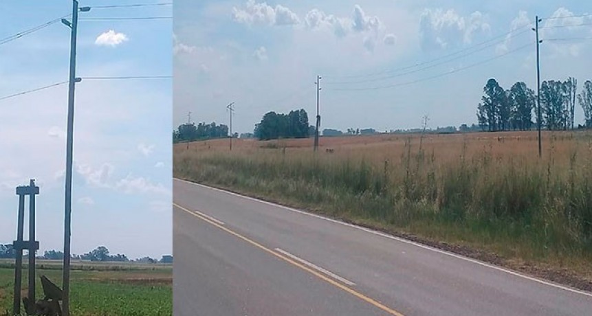 La empresa EDEN SA ya finalizó la reparación del tendido que fue afectado por el fenómeno climático a la vera de la ruta 65