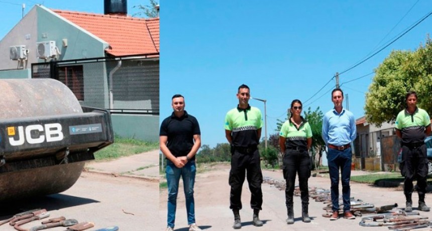 El Municipio compactó 400 caños de escape no reglamentarios decomisados y FM 10 estuvo en el lugar 