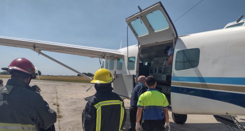 Trasladaron en el Avión Sanitario de PBA, a un bebé de 30 semanas de gestación