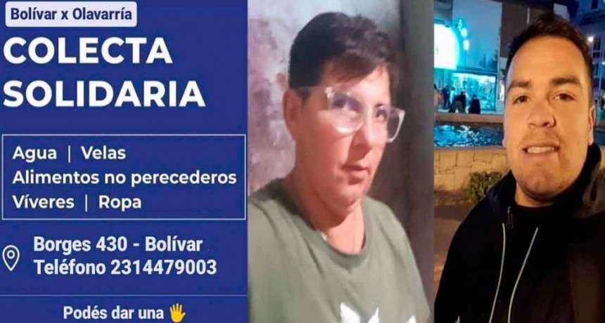 Dos bolivarenses iniciaron una campaña para ayudar a Olavarría: Paola Colatto y Braian Tiseira