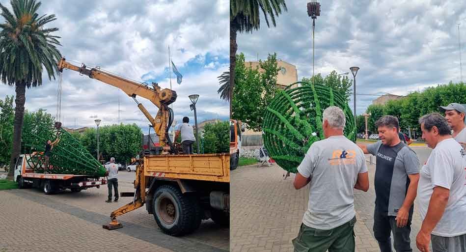 Navidad Mágica en Bolívar: Comenzó el armado del Árbol de los Sueños