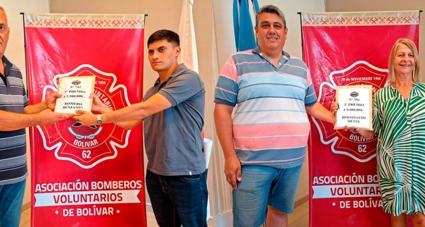 Bomberos Voluntarios entregó los premios de la Rifa 2025 y anunció que ya está en venta la edición 2026